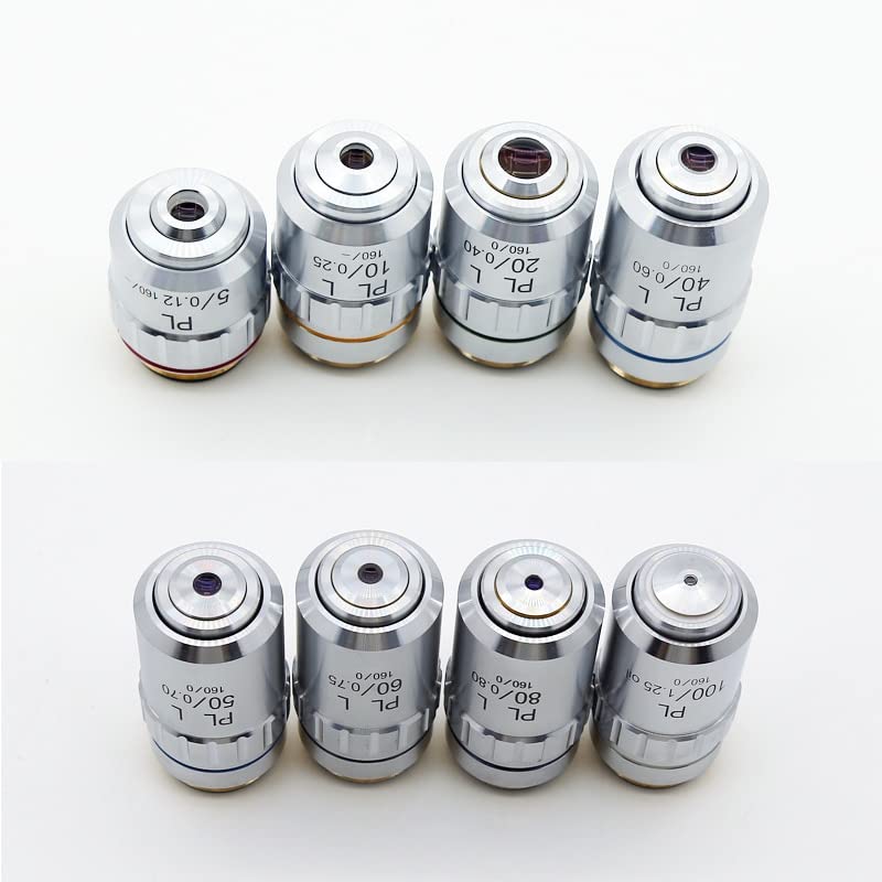Aurorad Lente de Objetivo acromático 40X Microscopio metalográfico de Larga Distancia de Trabajo 20.2mm/RMS (Color : 50X)