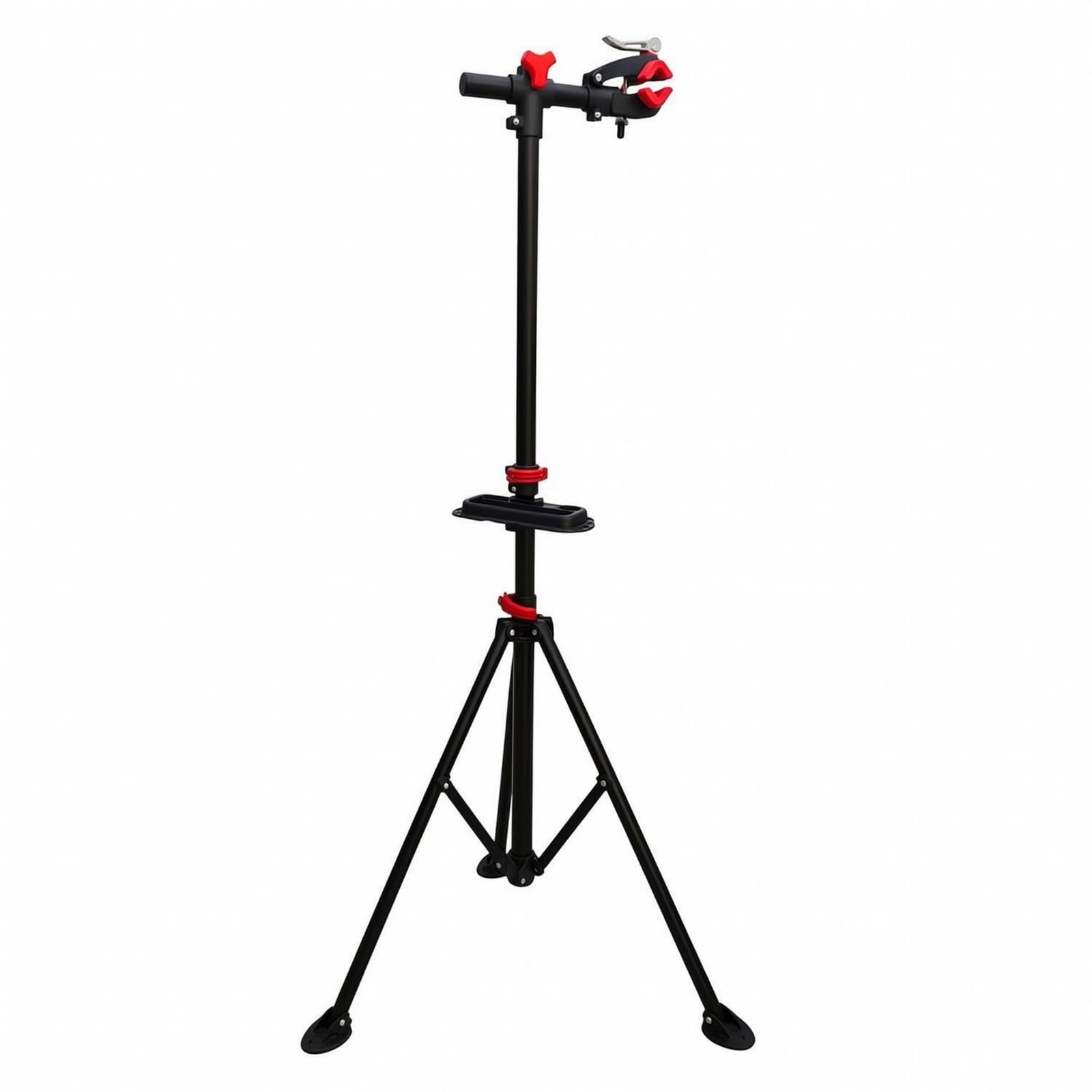 Milageto Cavalletto Regolabile per Bici Portatile | Pieghevole, Cavalletto da Officina per Bicicletta, Salvaspazio, Garage, Ciclisti, Meccanici di Biciclette , Nero E Rosso