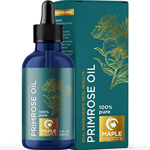 Pure Evening Primrose Oil for Skin - Cold Pressed Therapeutic Grade Face and Hair Oils for Skin Hydration - Use in DIY Skin Care to Moisturize Dry Flaky Skin and as a Carrier Oil for Essential Oils