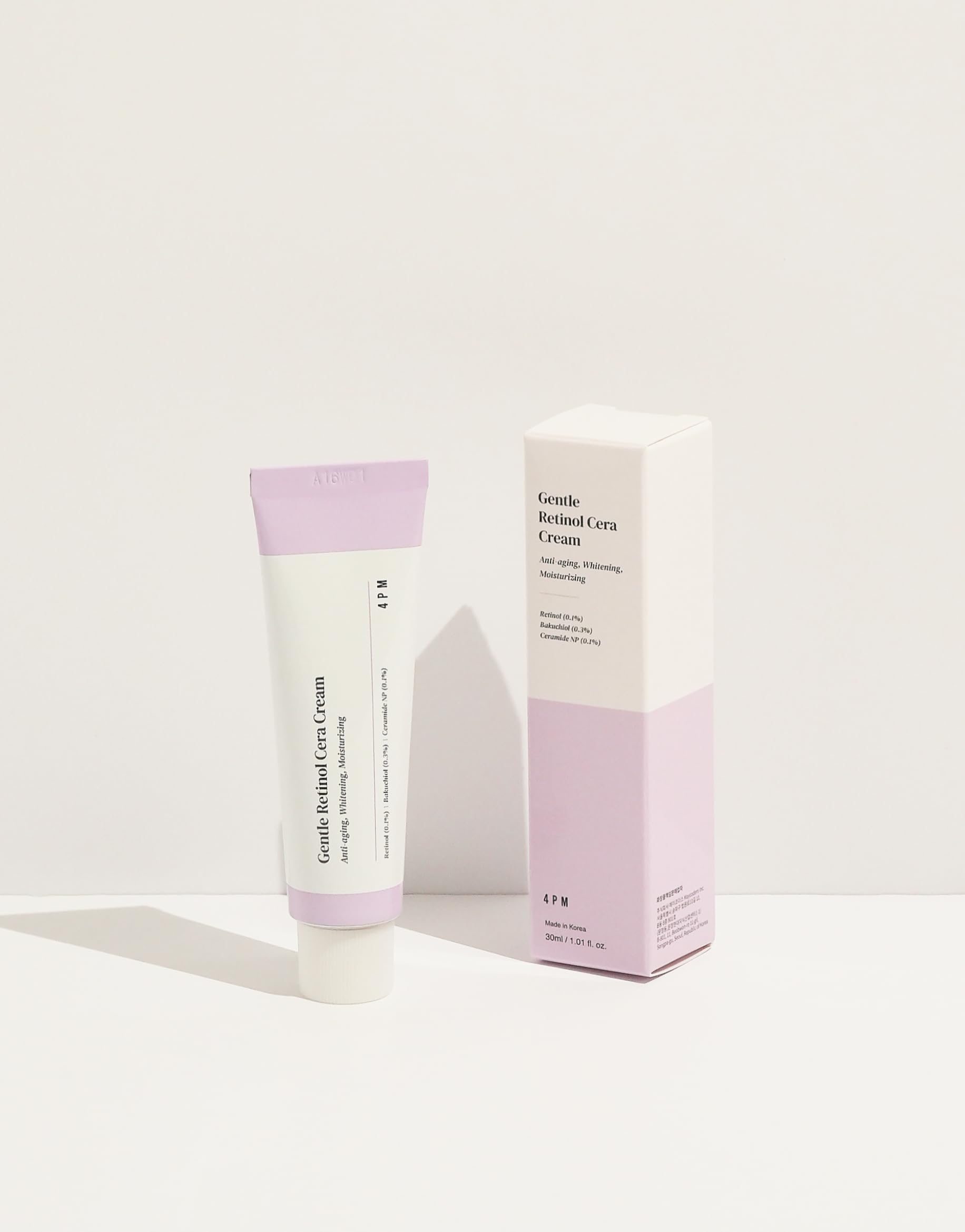 4PMGentle Retinol Cera Cream (1.01 fl. oz), Vitamin A, Acne Busting, Wrinkle Reduction, for Glass Skin Renewal, Korean Skincare, Made by SEOUL4PM