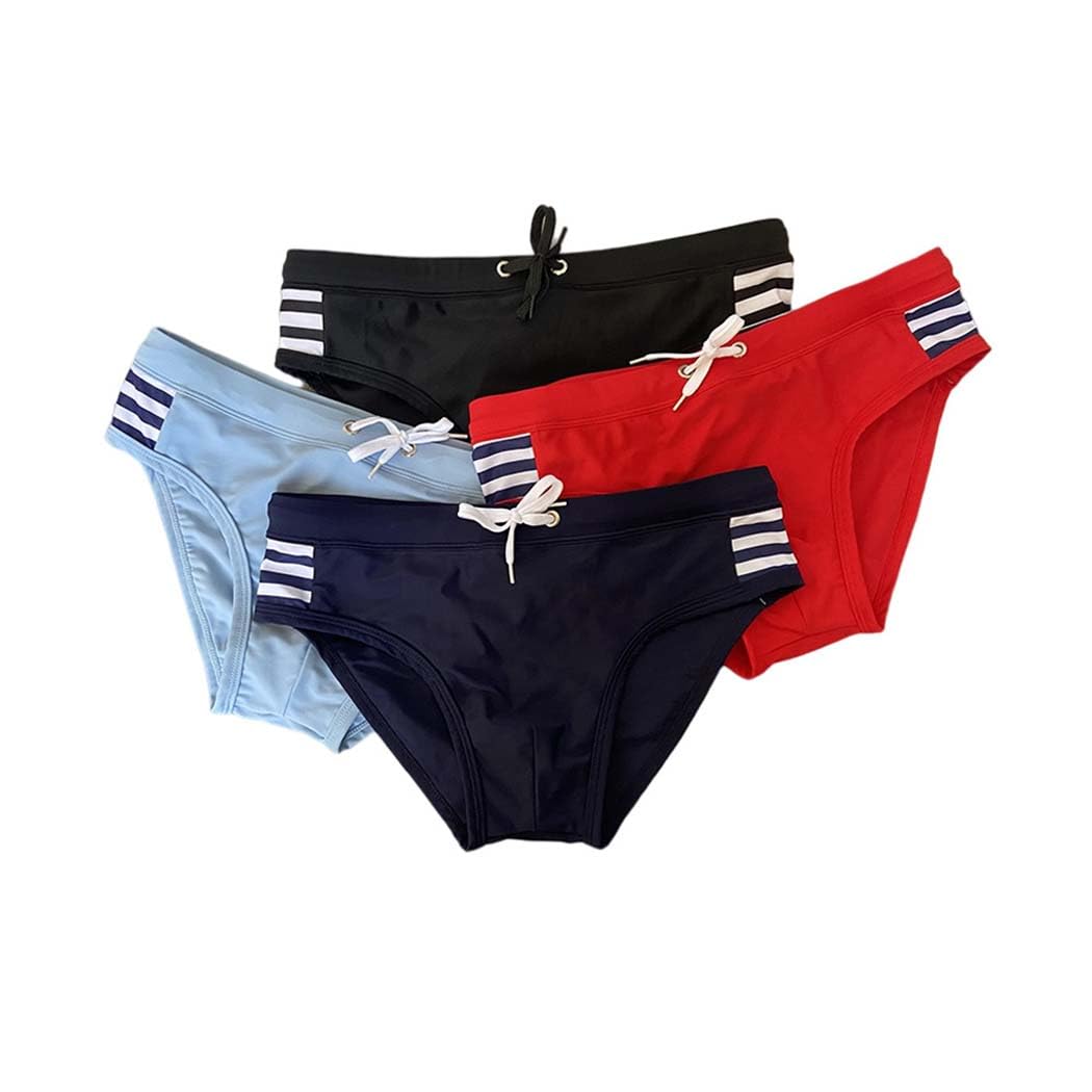 Badeslip Herren, Badehose Herren Kurz Eng Badeslip Sommer Badehose Kurz Slip mit Tunnelzug YK93 Größe M-2XL