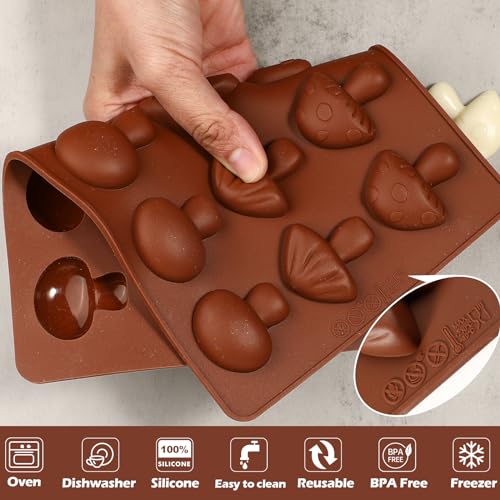 Moule à chocolat champignon silicone Webake x2 pour décors de gâteaux - 7