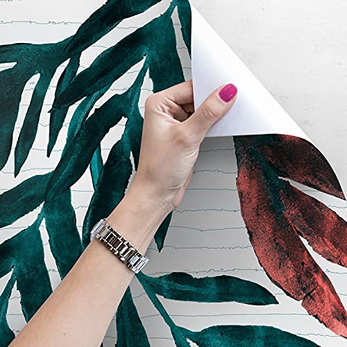 Papier peint feuilles pour masquer les défauts d'un meuble ou mur de cuisine - 4