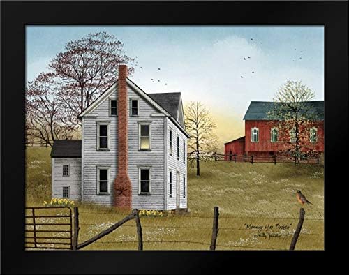 Morning Has Broken Black Framed Canvas Print, 15" x 18"