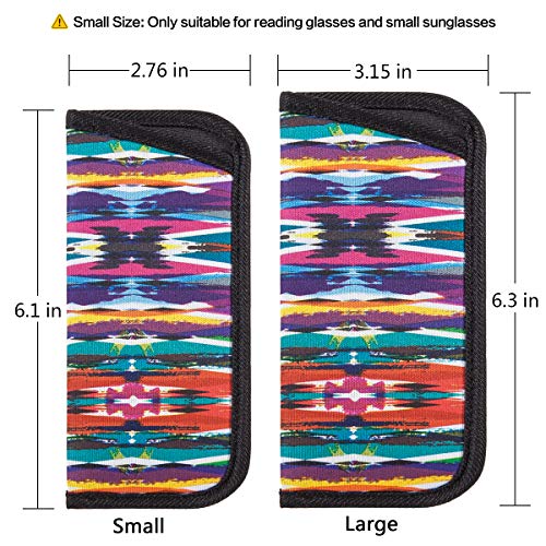 Image of TRIUMPH VISION 3 Pack Reading Glasses Pouch Soft Case Eyeglass Sleeve Slim | Alternative to Bulky Case in bag, Lightweight Lined Padded Protect Optical lens Slip in, Cute Pattern Portable for Daily Use