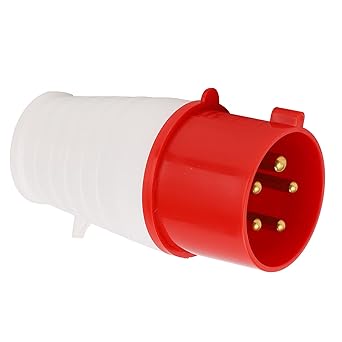 Ketsicart 5 - Pin Industrial Plug, 3 - Phase Industrial Power Plug Waterproof Socket for Chemical Industry for Docks