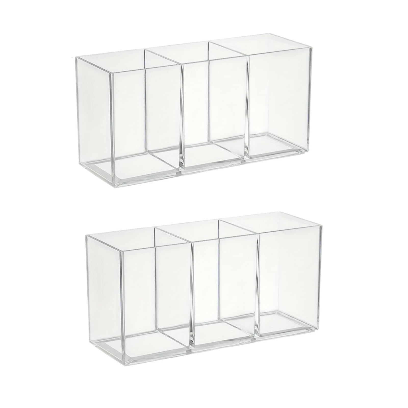 YUSUZH 2Pcs Clear Cutlery Organizer Box for Spoon Knife Fork