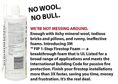 Image of 3M Fire Barrier Rated Foam, FIP 1-Step, 12.85 fl oz Cartridge, 6 /case