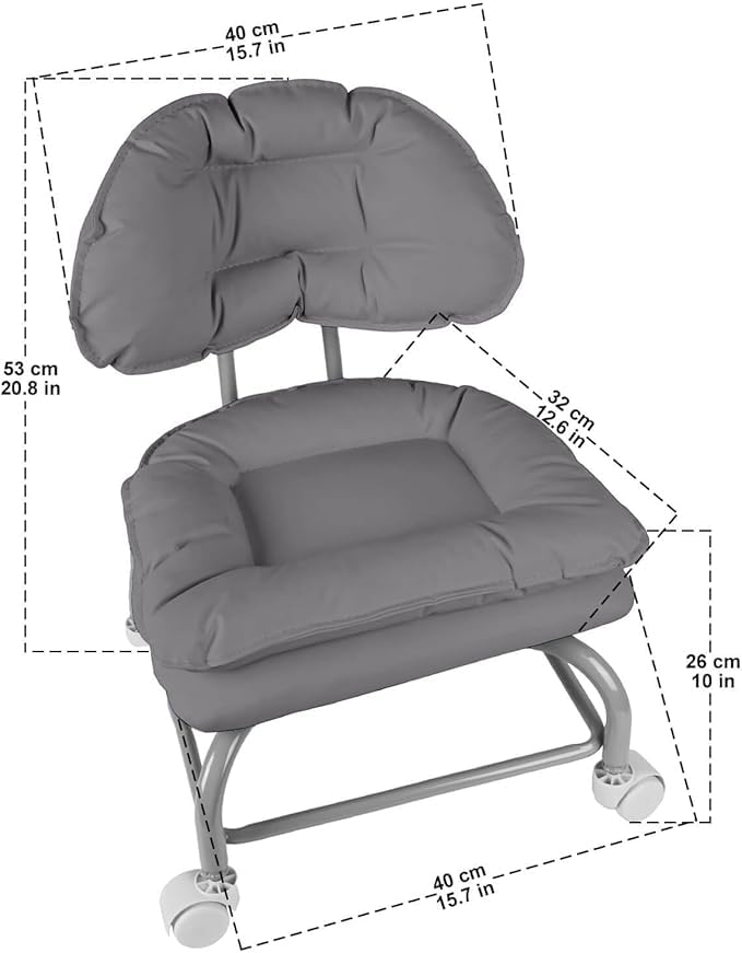 Rolling Low Stool, Square Rolling Stool with Wheels, Pedicure Chair for Nail tech Low Rolling Stool for Work Office Massage Stools Task Chair (Grey) Rolling Low Stool, Square Rolling Stool with Wheels, Pedicure Chair for Nail tech Low Rolling Stool for Work Office Massage Stools Task Chair (Grey)
