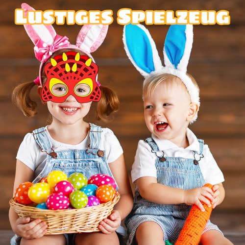 ZXJLWR 24 Stück Masken Zum Bemalen Jugendliche, Dino Maske Basteln Jugendliche burtstag, DIY Dinosaurier Masken Zum Ausmalen Für Kinderparty, Schule Und Kreative Aktivitäten (12 Modelle)