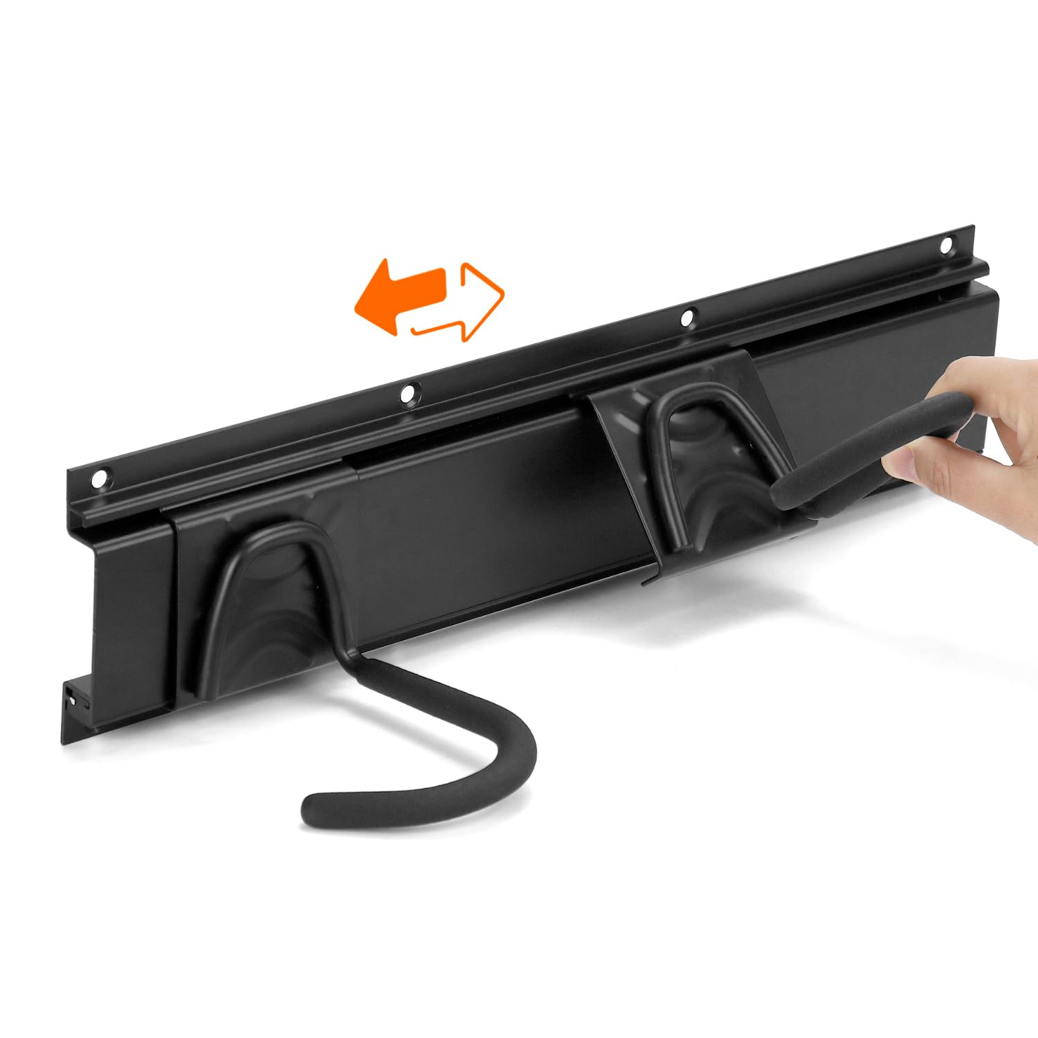 QWORK® Portabici da muro per 5 biciclette e 3 caschi, Appendi bici adatto a vari tipi di bici, Lunghezza totale del binario 120 cm, Supporta fino a 225 kg