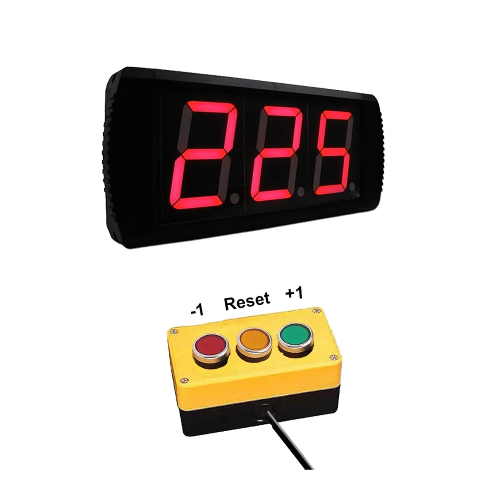 Compte à rebours de Jours LED avec télécommande IR, 999 Jours Maximum, Couleur Rouge, Compteur numérique, 4" Garage de Gymnastique à Domicile(6inch)