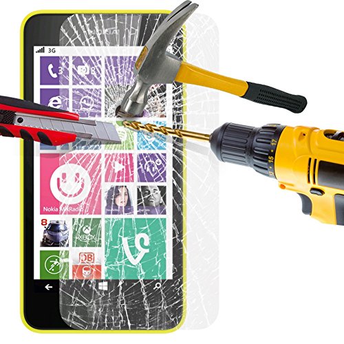SKS Distribution® TEMPERED GLASS Vidrio Templado Protector de Pantalla Empaquetado al por Menor para Nokia Lumia 630