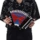 Kinderakkordeon, ABS-Kunststoff, 7 Tonika-Tasten, Akkordeon-Musikinstrument, Pädagogisches Spielzeug für Soli-Ensemble(Schwarz)