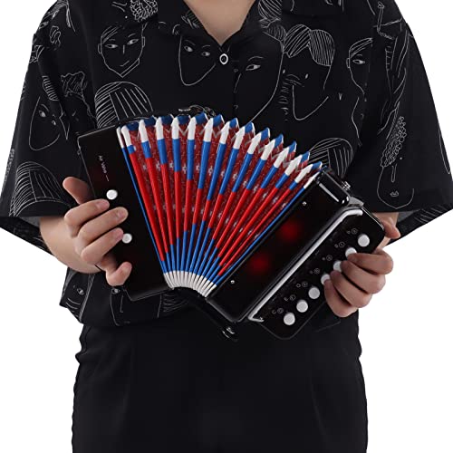 Acordeón para niños EMUKOEP, instrumento de juguete negro de 6,9 x 6,7 x 3,9 pulgadas para fiestas 3