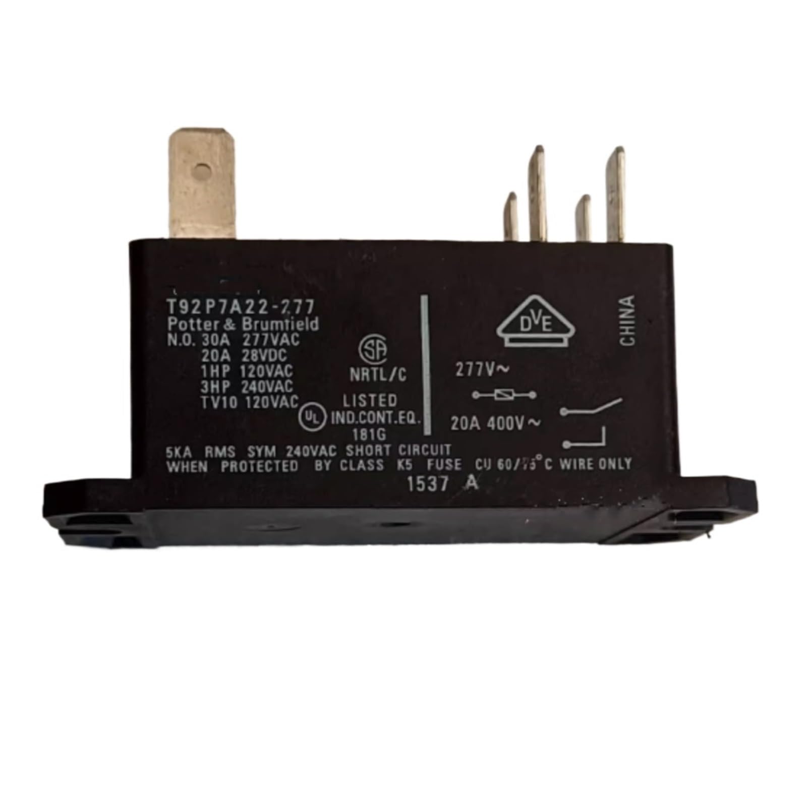 Relais T92P7A22-277 30 A évite les pannes de climatisation sous 277 VCA