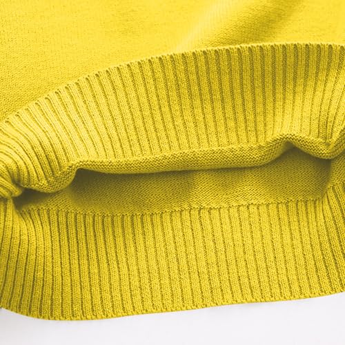 Toddler Girls Boys Sweaters Pullover Basic Crewneck Cotton Knit Sweater School Tops Long Sleeve Cardigan for Kids1-8t4