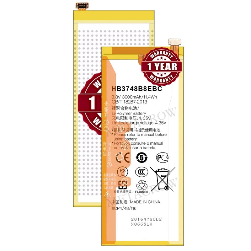 Image of Original HB3748B8EBC Battery Compatible with Huawei Ascend G7 (G7-L01, G7-L03, G7-L11, G7-TL00, G7-UL10, GL-UL20) | C199 - (3000mAh) - 1 Year Warranty CD6