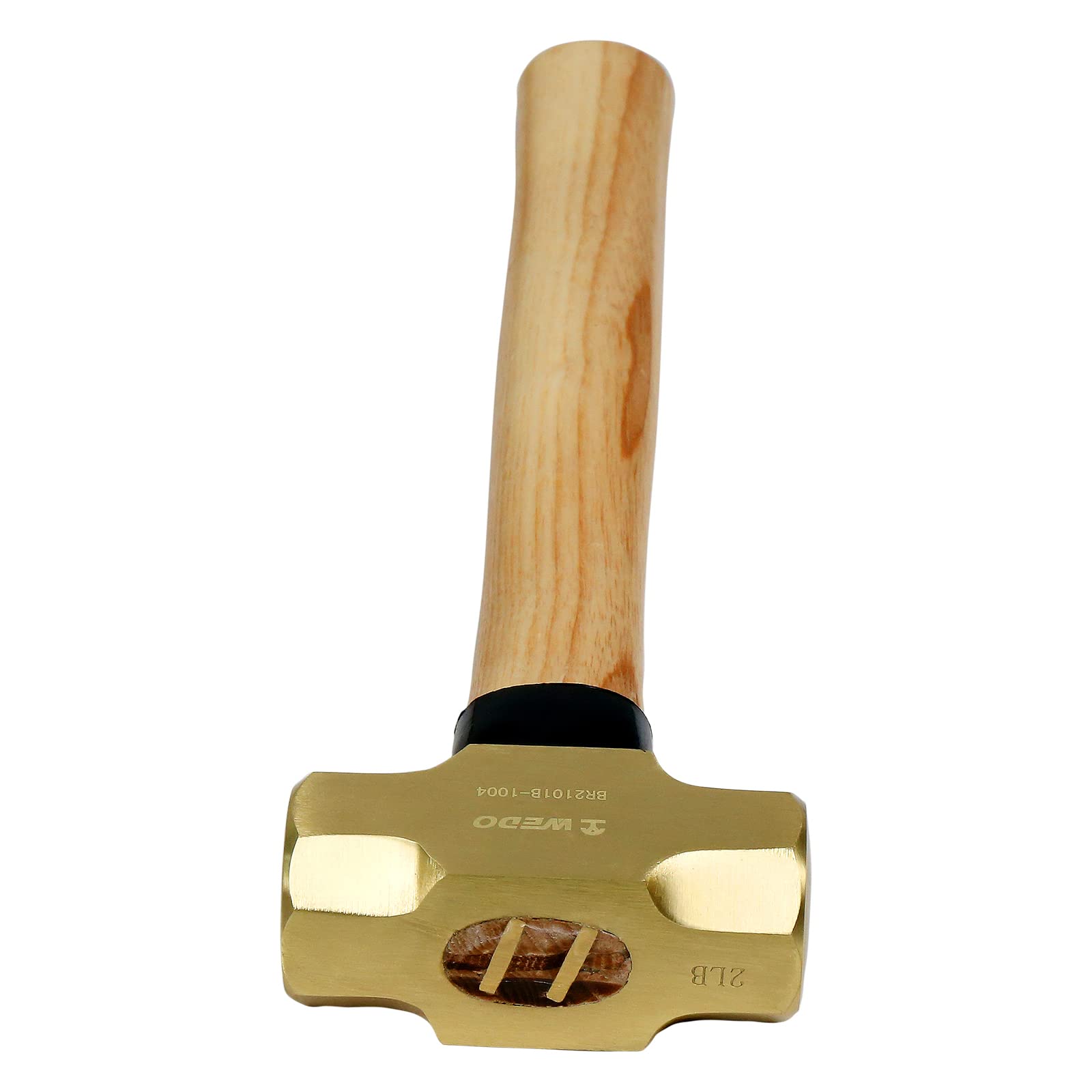 WEDO Martello a mazza (3600g/8lb),mazza con manico in legno,Maza,lunghezza 700mm,Martello da fabbro de ottone e rana morta una volta sola per lavori di demolizione