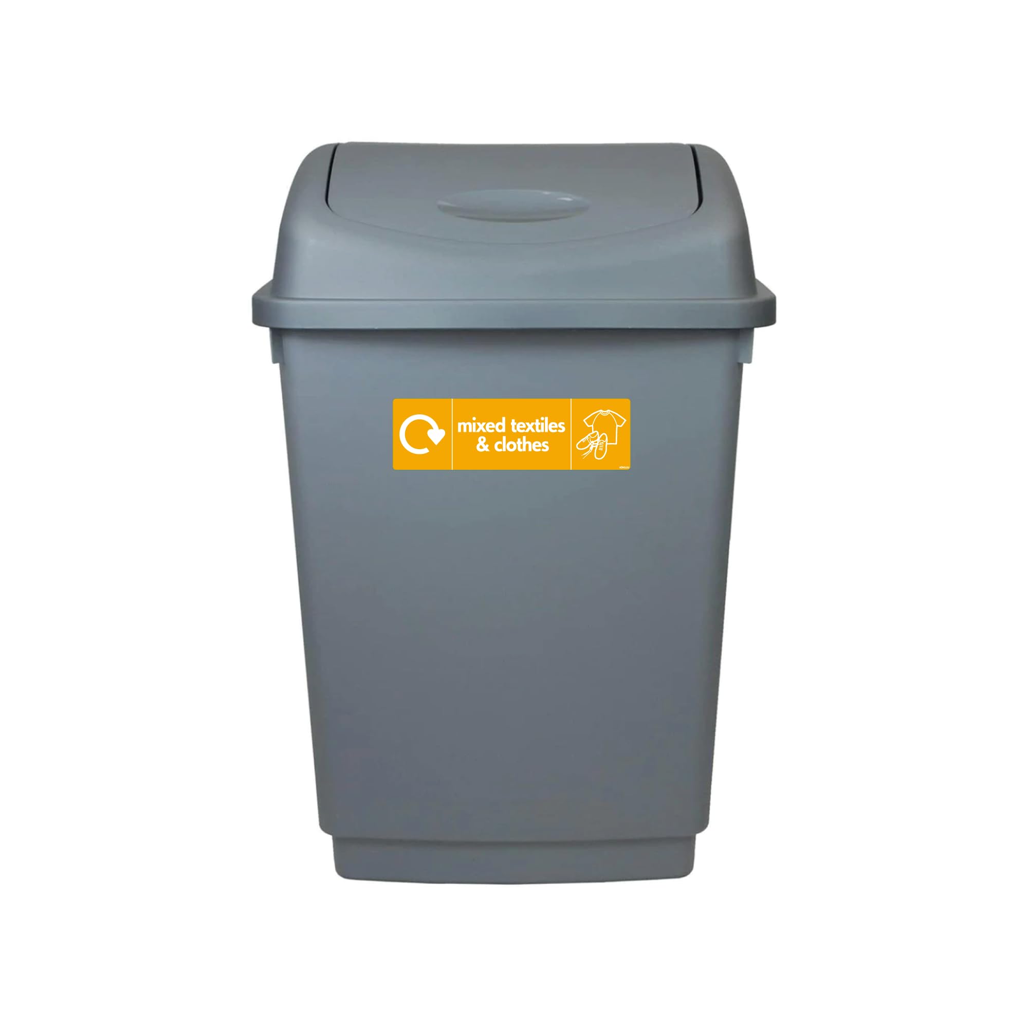 WRAP Recycling-Aufkleber Für Textilien – 200x60 Mm, Selbstklebend, Nach ISO 7010