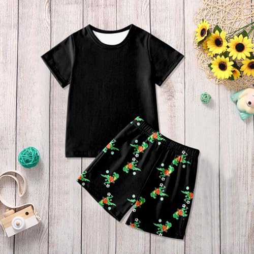 Boys Dinosaur Print T-Shirt and Shorts Set Casual Athletic Wear for Active Play and Everyday Comfort4