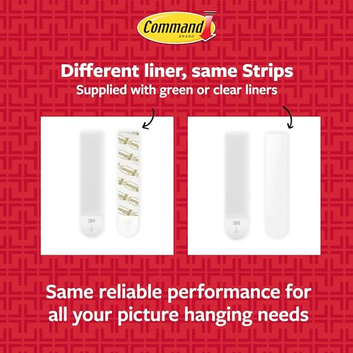 Image of Command 10 lb Narrow 12 Pairs Picture Hanging Strips (24 Strips), Damage-Free Hangers for Picture Frames, No Tools Required, Great for Home Room Wall Decor, White Adhesive