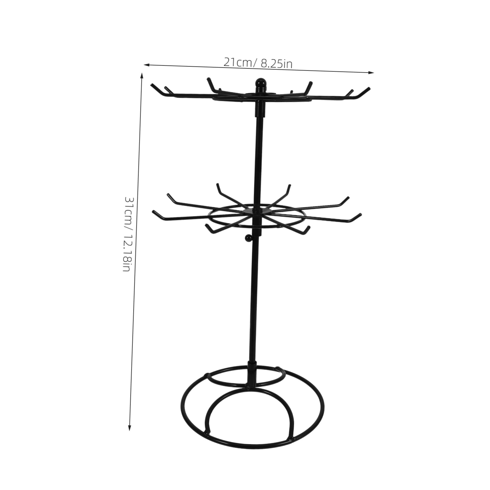 Luxshiny Jewelry Hanger Necklace Bracelet Organizer Stand Bracelet Rack Bracelet Stand Display Ornament Display Stand Jewelry Spinner Display Vintage Jewelry Organizer Black Stainless Steel