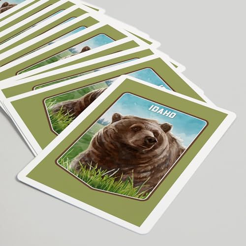 Lantern Press Idaho, Acuarela Oso Grizzly, 52 Naipes Póker miniatura 5