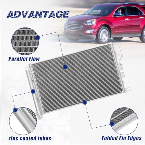 Image of Air Conditioning A /C Condenser Compatible with Chevrolet Equinox /GMC Terrain # 4997, CN4997PFC, 23288135, 23400197, GM3030316