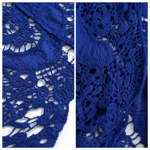 Image of CORIRESHA Womens Cardigan Casual Solid Color Stich Open Front Draped Boho Hippie Crochet Cardigan Vest