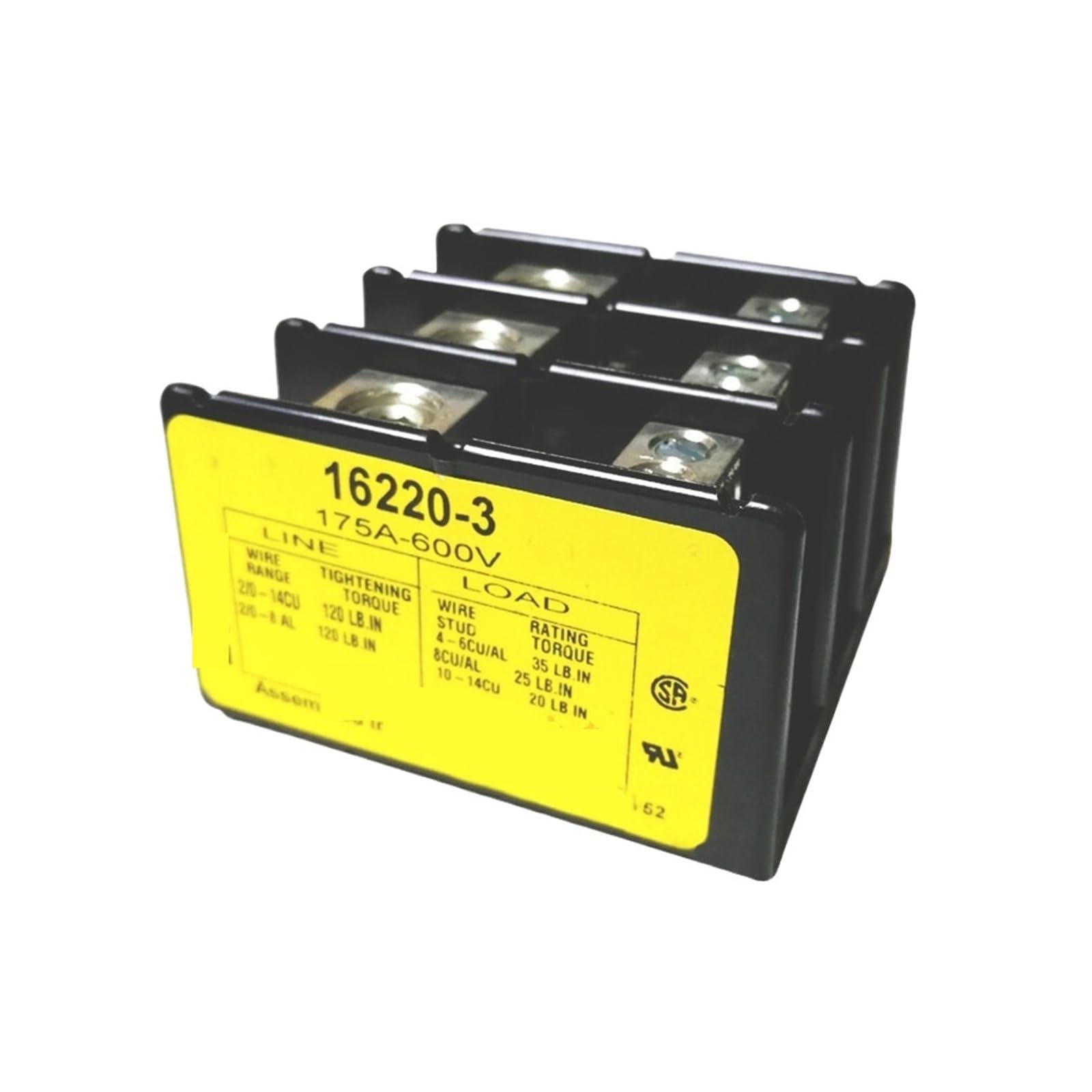 Terminal derivado 16220-3-2-1 175A 600V 2P/3P(16220-2)