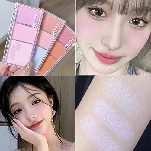 Purple Blush Matte Face Powder Blush Palette for Cool Skin Colors, Soft Mist Nude Makeup Rouge Blush Waterproof Long Lasting Contour Highlight Blush Powder Highly Pigmented - Image 6