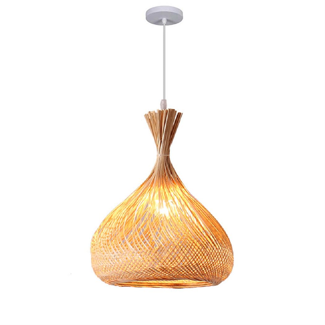 Luminaire en osier haut de gamme avec abat-jour suspendu fait main