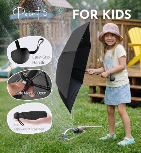Image of LILAC Mini Travel Umbrella for Rain - 43 inch Large Coverage Small Compact Umbrella, Reinforced Strong Frame, Lightweight Portable Parasol with UPF 100+ UV Protection, Gifts for Adults, Seniors & Students