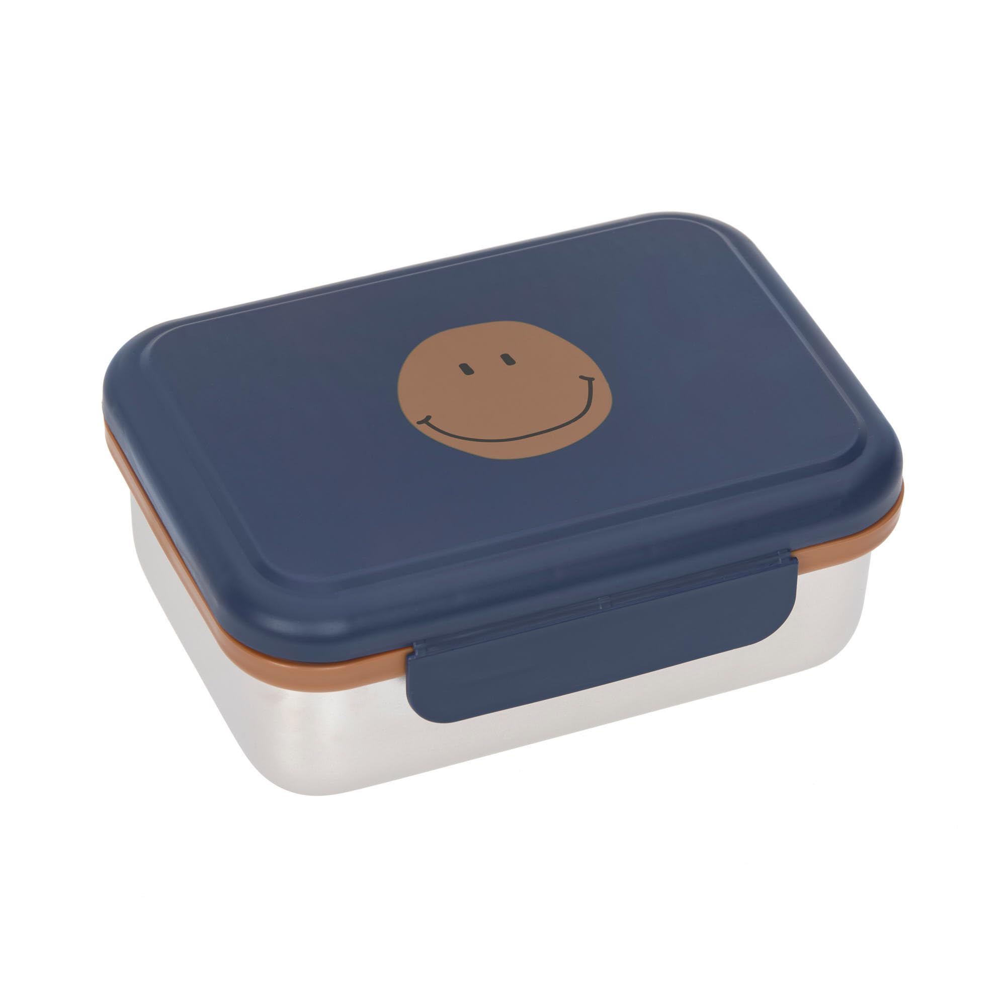 LÄSSIG Children's Lunch Box Stainless Steel Little Gang Smile Navy