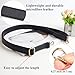 Beaulegan Classic Long Purse Strap Replacement, Microfiber Leather, Adjustable for Crossbody/Shoulder Bag, 1 Inch Wide (Black/Gunmetal)