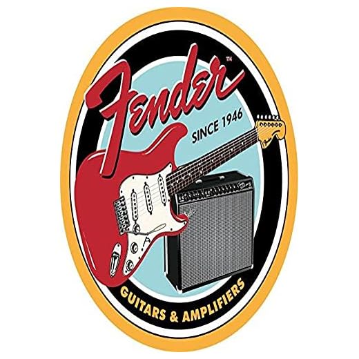 Fender Round Guitars & Amplifier Tin Sign