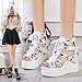 Plataforma de mujeres Mary Jane Wedge Bat Sandalias de la cadena del corazón abierta Tobillo del tobillo gótico Lolita Plataforma Pombas zapatos zapatos Imagen de Plataforma de mujeres Mary Jane Wedge Bat Sandalias de la cadena del corazón abierta Tobillo del tobillo gótico Lolita Plataforma Pombas zapatos zapatos