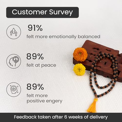 Image of Astrotalk Divya Rudraksha Karungali Mala 8mm 108+1 Beads | Original Rudraksha and karungali malai for Protection & Peace | Jap Mala for Meditation | Gift for Man & Woman | Premium Gift Box