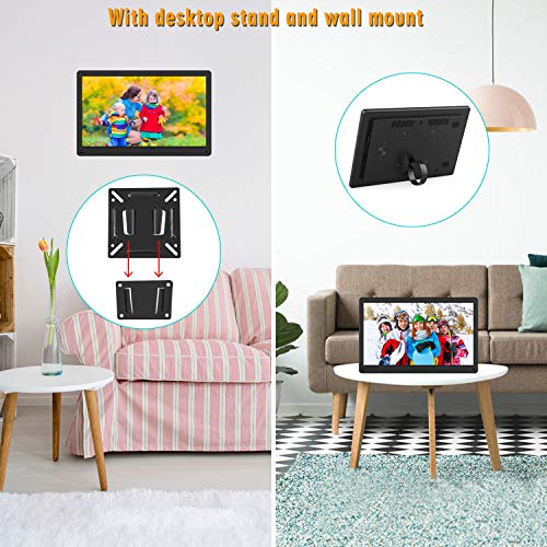 15.6 inch Digital Picture Frame, 1920x1080 IPS Screen Digital Photo Frame with 32G SD Card and Wall Mount, Motion Sensor, Auto Power On/Off, Music Support 1080P Video, SD Card and USB - Thumbnail 7