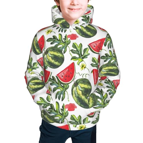 Watermelons Kid Hoodies Boys Sweatshirts Girls Pullover with Pocket3