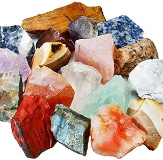 mookaitedecor Natural Raw Rough Stones Crystals Healing for Collection Meditation Reiki,Assorted Stones(1 pound,about 460 gram)