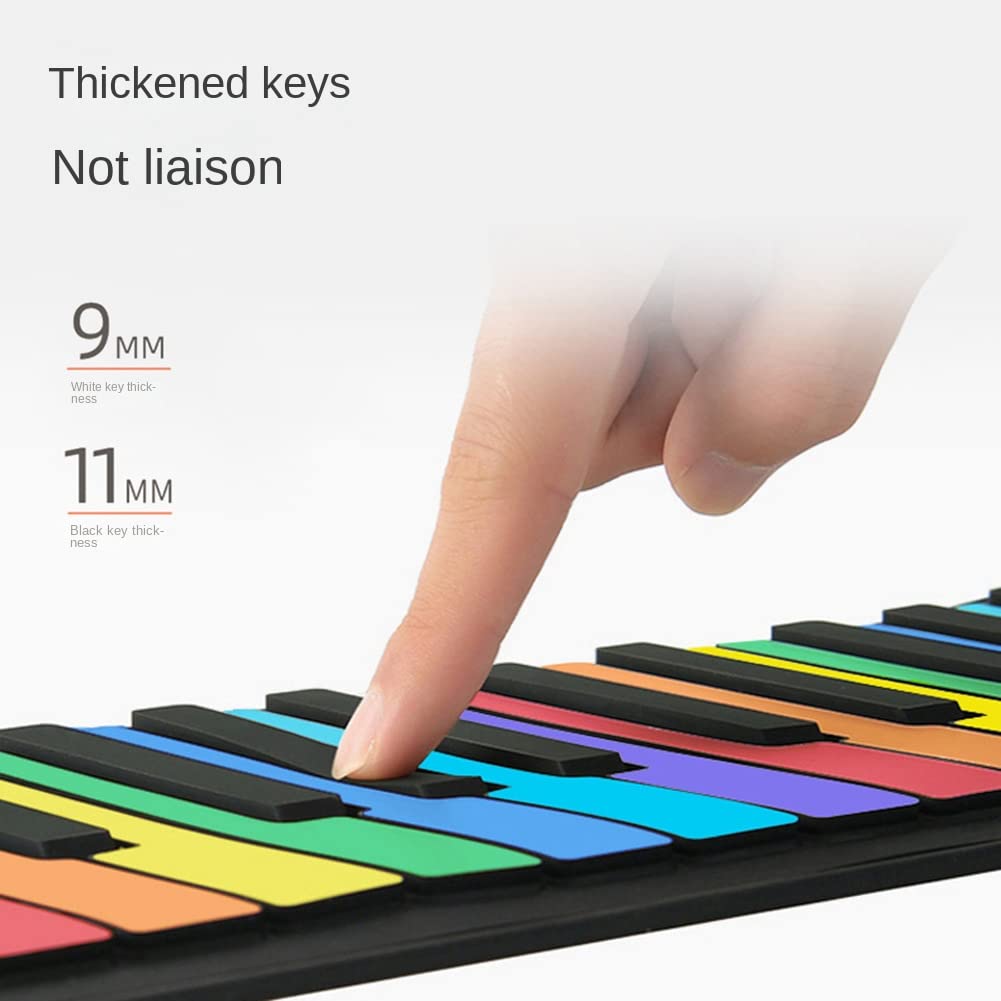 Joselin Teclado Digital de 49 Teclas Piano Enrollable Flexible con Altavoz Alto Piano ElectróNico Manual para Amantes de la MúSica Principiantes