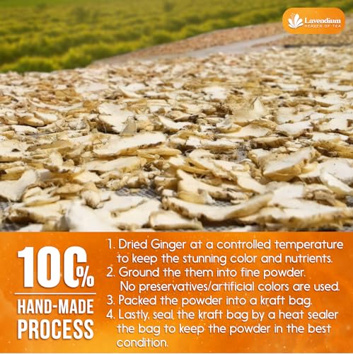 Image of Lavendium, Premium 25oz Ginger Powder, 100% Natural & Pure Ground Ginger Root, Non-GMO, No Preservatives, Plant-Based & Vegan, Perfect for Ginger Tea, Curry, Baking & Smoothies