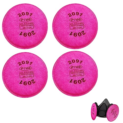 24 PCS(12Pack) 2091 Particulate Filter, Compatible with 6200 6000 7000 6800 FF-4 Series, Installed on 2091 Filter Retainer,for Against Dust Welding Painting Sanding Woodworking