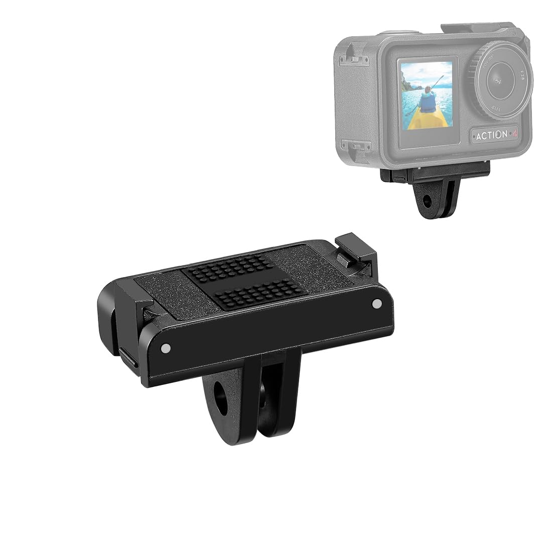 PULUZ Magnetische Schnellspannhalterung für DJI Osmo Action 5 Pro/4/3, Magnethalterung Kompatibel mit Osmo 360 Stativen Zubehö, Selfie-Sticks, Fahrrad- und Auto-Halterungen Einfacher Wechsel, Robust