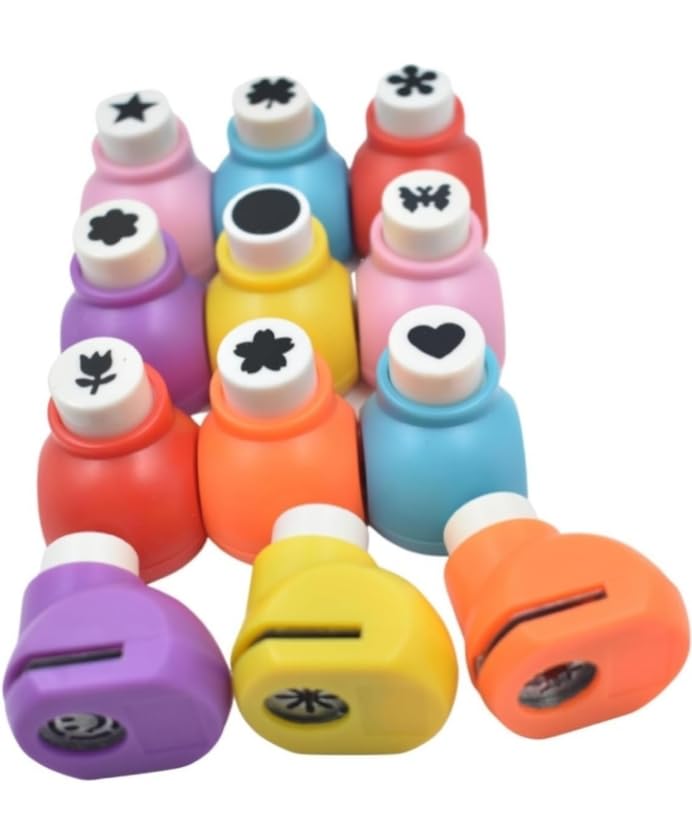 Different Paper Shape Cutter Punches for Art and Craft Project Assorted Shapes Punch Kit for School Projects (Pack of 6) Multicolur & Mult- design-image-29