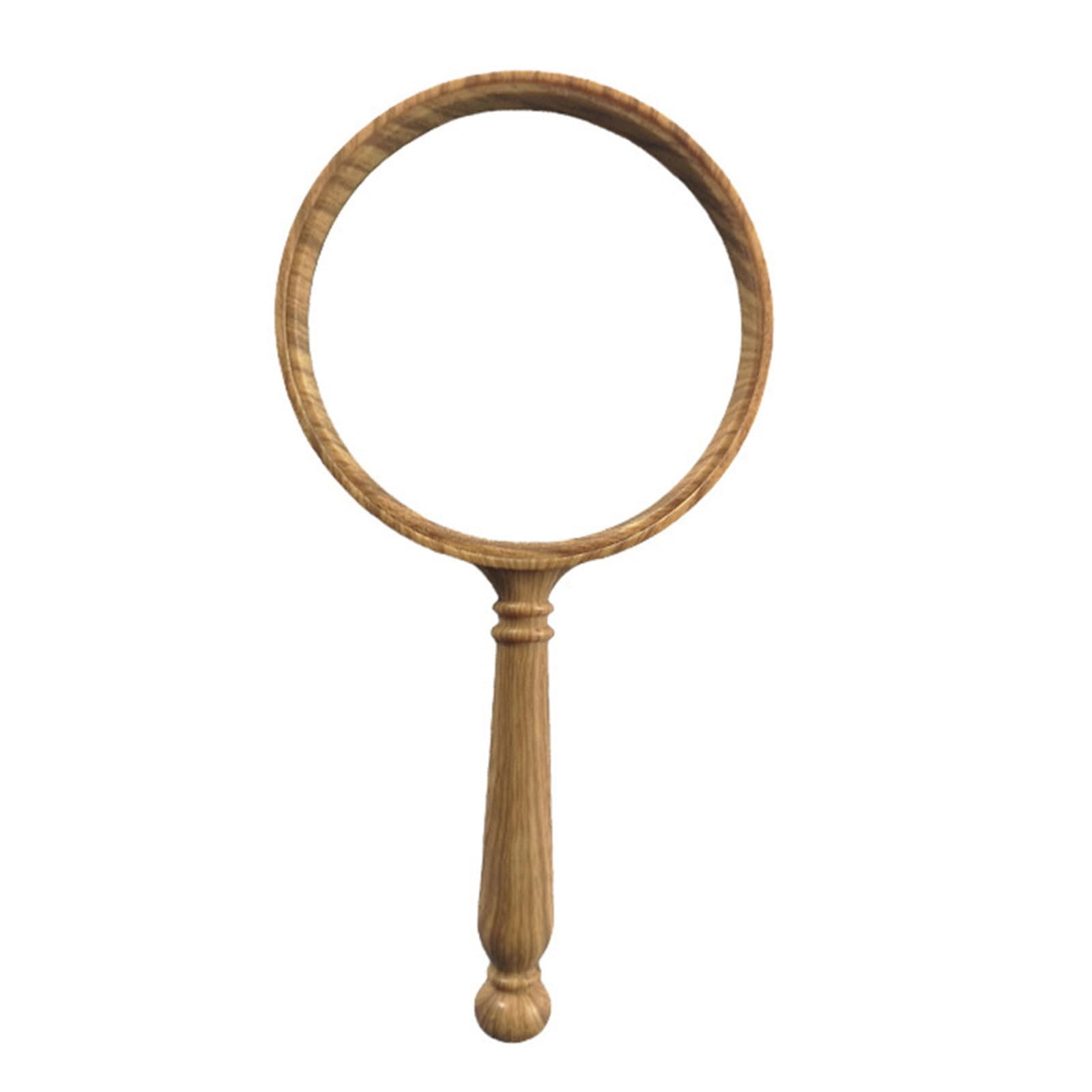 Tsophreniq 10X Magnifier Glass With Aspherical Lens & Wood Grains Handle Not Distorting For Reading Elderly Aspheric Lens