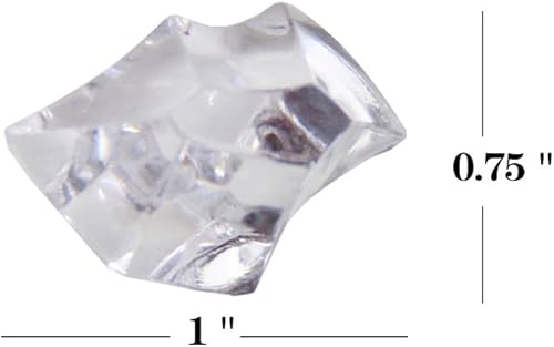 Miniatura 2 de WELMATCH Cristales acrílicos transparentes de roca de hielo, gemas del tesoro para dispersos de mesa, rellenos de jarrones, bodas, banquetes,