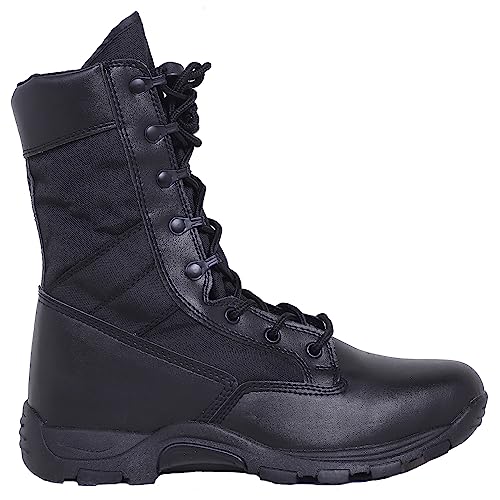 Image of Men's 8 inch Tactical Military Combat Swat Desert Boots Hiking BootsTrekking Backpacking Outdoor Work Boots with Zipper